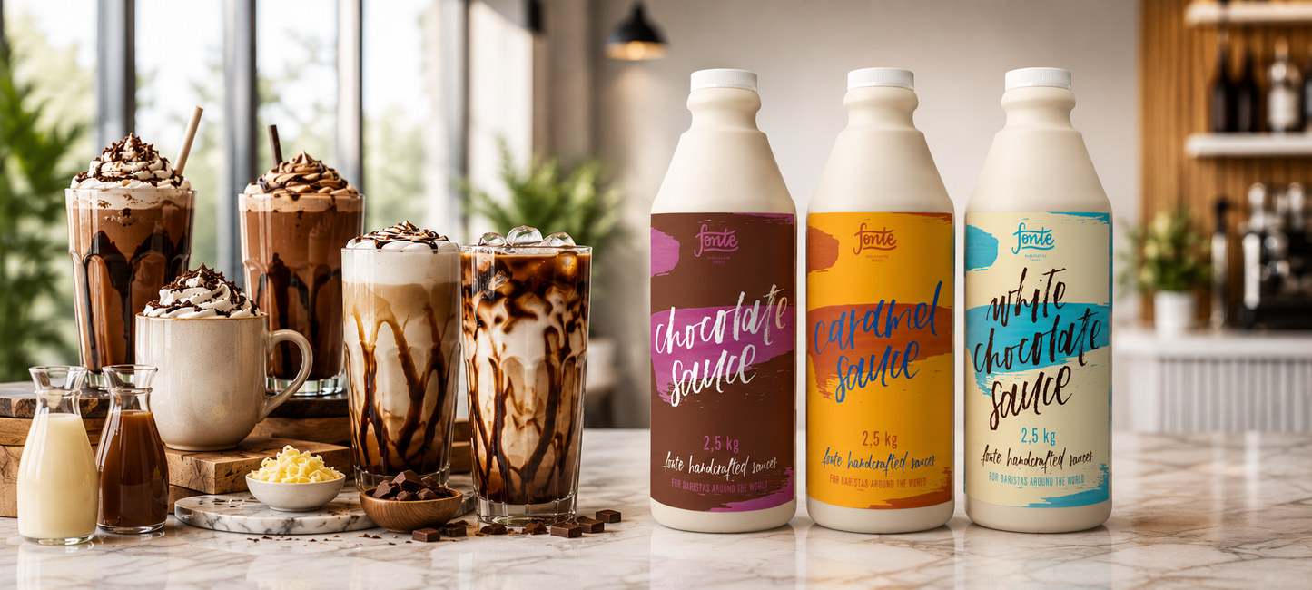 Chocolate & Caramel Sauces for Coffee & Mochas