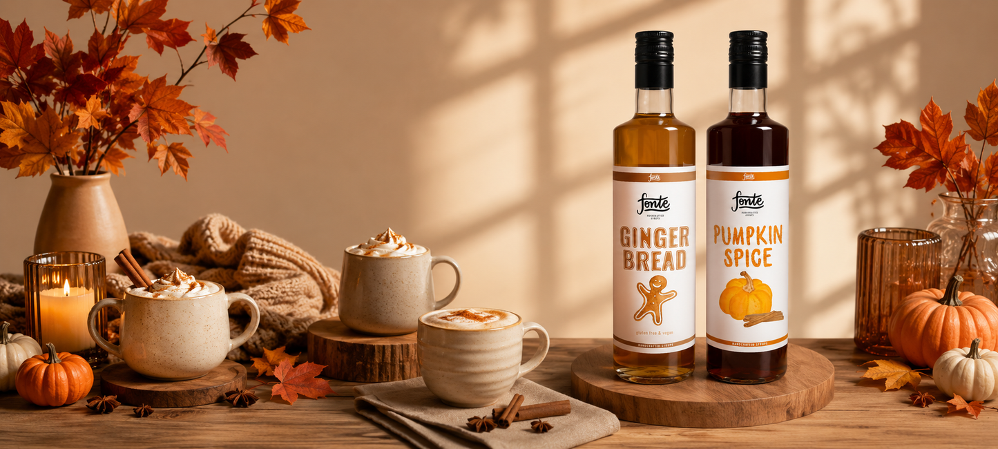 Seasonal autumnal coffee syrups