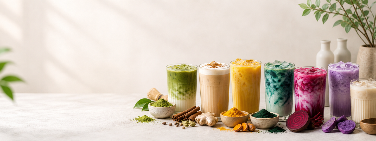 Colourful Fonte latte concentrates — matcha, ube and superfood iced lattes for café menus