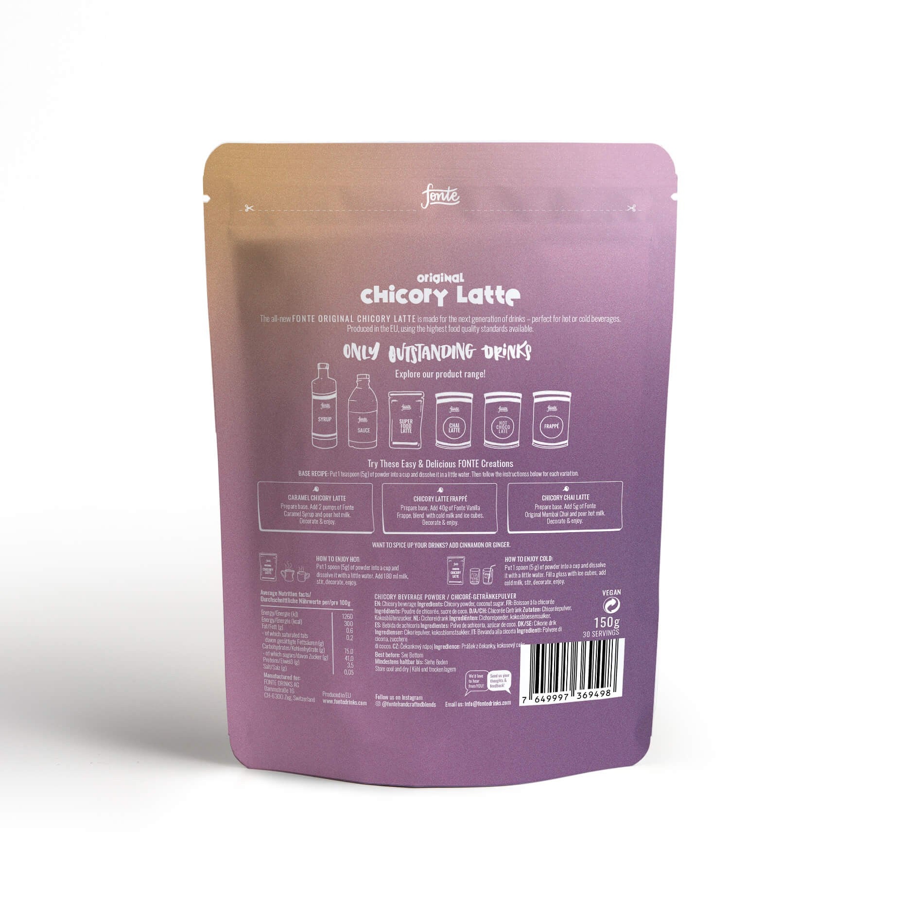 Fonte Chicory Superfood Latte Powder | Rapid Sips – rapidsips